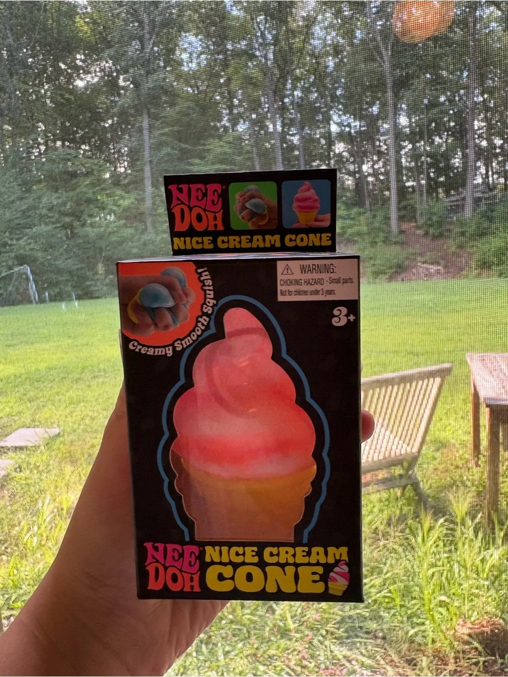 Orange Ice Cream Cone Squishy Stress Toy